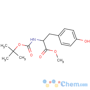 CAS No:4326-36-7 methyl<br />(2S)-3-(4-hydroxyphenyl)-2-[(2-methylpropan-2-yl)oxycarbonylamino]<br />propanoate