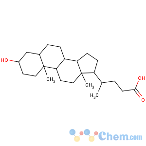 CAS No:434-13-9 (4R)-4-[(3R,5R,8R,9S,10S,13R,14S,17R)-3-hydroxy-10,13-dimethyl-2,3,4,5,<br />6,7,8,9,11,12,14,15,16,<br />17-tetradecahydro-1H-cyclopenta[a]phenanthren-17-yl]pentanoic acid