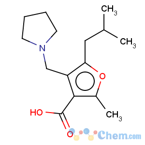 CAS No:435341-88-1 3-Furancarboxylic acid,2-methyl-5-(2-methylpropyl)-4-(1-pyrrolidinylmethyl)-, hydrochloride (1:1)