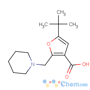 CAS No:435342-03-3 5-tert-butyl-2-(piperidin-1-ylmethyl)furan-3-carboxylic acid