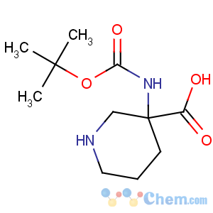 CAS No:436867-71-9 3-[(2-methylpropan-2-yl)oxycarbonylamino]piperidine-3-carboxylic acid