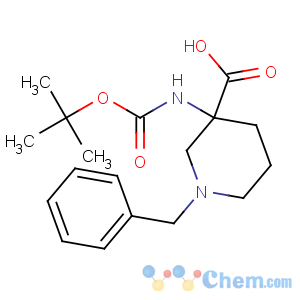 CAS No:436867-72-0 1-benzyl-3-[(2-methylpropan-2-yl)oxycarbonylamino]piperidine-3-<br />carboxylic acid