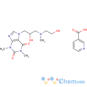 CAS No:437-74-1 7-[2-hydroxy-3-[2-hydroxyethyl(methyl)amino]propyl]-1,<br />3-dimethylpurine-2,6-dione