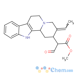 CAS No:439-66-7 Indolo[2,3-a]quinolizine-2-aceticacid, 3-ethylidene-1,2,3,4,6,7,12,12b-octahydro-a-(hydroxymethylene)-, methyl ester, (aZ,2S,3E,12bS)-