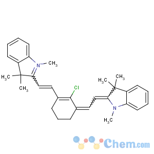 CAS No:439859-04-8 2-[2-[2-chloro-3-[2-(1,3,<br />3-trimethylindol-1-ium-2-yl)ethenyl]cyclohex-2-en-1-ylidene]ethylidene]-<br />1,3,3-trimethylindole
