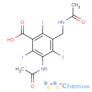 CAS No:440-58-4 3-Acetamido-5-(acetamidomethyl)-2,4,6-triiodobenzoic acid
