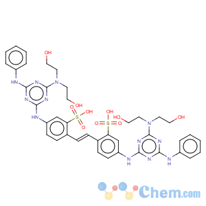 CAS No:4404-43-7 Benzenesulfonic acid,2,2'-(1,2-ethenediyl)bis[5-[[4-[bis(2-hydroxyethyl)amino]-6-(phenylamino)-1,3,5-triazin-2-yl]amino]-