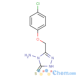 CAS No:4413-43-8 3H-1,2,4-Triazole-3-thione,4-amino-5-[(4-chlorophenoxy)methyl]-2,4-dihydro-
