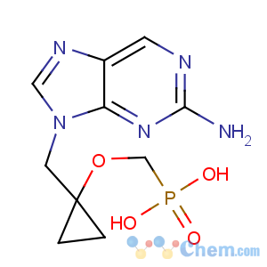 CAS No:441785-25-7 [1-[(2-aminopurin-9-yl)methyl]cyclopropyl]oxymethylphosphonic acid