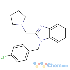 CAS No:442-52-4 1-[(4-chlorophenyl)methyl]-2-(pyrrolidin-1-ylmethyl)benzimidazole