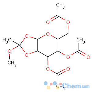 CAS No:4435-05-6 [(3aS,5R,6R,7S,7aS)-6,7-diacetyloxy-2-methoxy-2-methyl-5,6,7,<br />7a-tetrahydro-3aH-[1,3]dioxolo[4,5-b]pyran-5-yl]methyl acetate