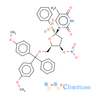 CAS No:444717-20-8 2,4(1H,3H)-Pyrimidinedione,1-[5-O-[bis(4-methoxyphenyl)phenylmethyl]-2-deoxy-3-O-[(4-nitrophenyl)sulfonyl]-b-D-threo-pentofuranosyl]-5-methyl-