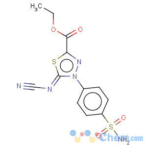 CAS No:444791-17-7 1,3,4-Thiadiazole-2-carboxylicacid, 4-[4-(aminosulfonyl)phenyl]-5-(cyanoimino)-4,5-dihydro-, ethyl ester(9CI)