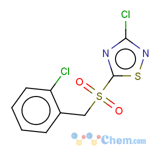 CAS No:444791-20-2 1,2,4-Thiadiazole,3-chloro-5-[[(2-chlorophenyl)methyl]sulfonyl]-