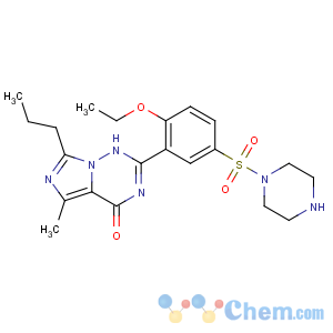 CAS No:448184-46-1 2-(2-ethoxy-5-piperazin-1-ylsulfonylphenyl)-5-methyl-7-propyl-1H-imidazo<br />[5,1-f][1,2,4]triazin-4-one