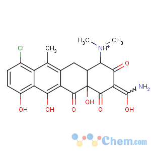 CAS No:4497-08-9 2-Naphthacenecarboxamide,7-chloro-4-(dimethylamino)-1,4,4a,5,12,12a-hexahydro-3,10,11,12a-tetrahydroxy-6-methyl-1,12-dioxo-,(4S,4aS,12aS)-