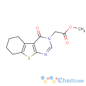 CAS No:450376-42-8 methyl<br />2-(4-oxo-5,6,7,8-tetrahydro-[1]benzothiolo[2,3-d]pyrimidin-3-yl)acetate
