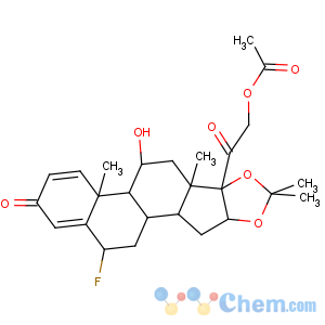 CAS No:4533-89-5 Pregna-1,4-diene-3,20-dione,21-(acetyloxy)-6-fluoro-11-hydroxy-16,17-[(1-methylethylidene)bis(oxy)]-, (6a,11b,16a)-