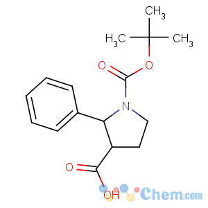 CAS No:455955-08-5 1-[(2-methylpropan-2-yl)oxycarbonyl]-2-phenylpyrrolidine-3-carboxylic<br />acid