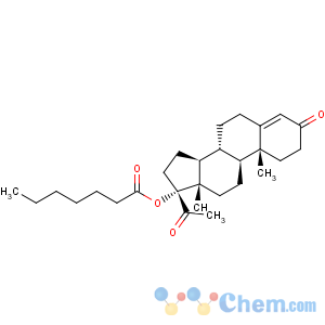 CAS No:4596-16-1 Pregn-4-ene-3,20-dione,17-[(1-oxoheptyl)oxy]- (9CI)
