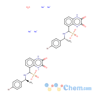 CAS No:459836-30-7 [[[(1S)-1-(4-Bromophenyl)ethyl]amino](1,2,3,4-tetrahydro-2,3-dioxo-5-quinoxalinyl)methyl] phosphonic acid