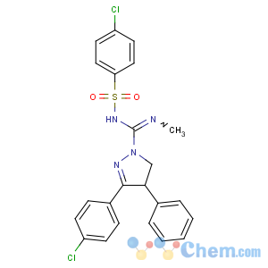 CAS No:464213-10-3 (4S)-5-(4-chlorophenyl)-N-(4-chlorophenyl)sulfonyl-N'-methyl-4-phenyl-3,<br />4-dihydropyrazole-2-carboximidamide