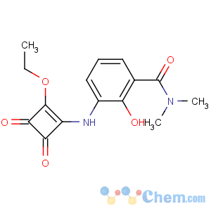 CAS No:464913-33-5 3-[(2-ethoxy-3,4-dioxocyclobuten-1-yl)amino]-2-hydroxy-N,<br />N-dimethylbenzamide