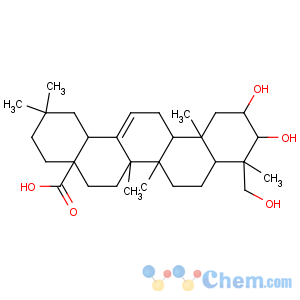 CAS No:465-00-9 (4aS,6aR,6aS,6bR,8aR,9R,10R,11R,12aR,14bS)-10,<br />11-dihydroxy-9-(hydroxymethyl)-2,2,6a,6b,9,12a-hexamethyl-1,3,4,5,6,6a,<br />7,8,8a,10,11,12,13,14b-tetradecahydropicene-4a-carboxylic acid