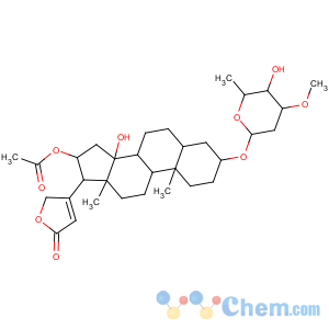 CAS No:465-16-7 Card-20(22)-enolide,16-(acetyloxy)-3-[(2,6-dideoxy-3-O-methyl-a-L-arabino-hexopyranosyl)oxy]-14-hydroxy-, (3b,5b,16b)-