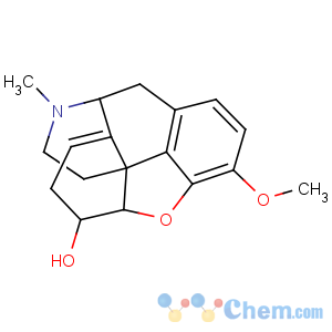 CAS No:467-14-1 Morphinan-6-ol,8,14-didehydro-4,5-epoxy-3-methoxy-17-methyl-, (5a,6a)-
