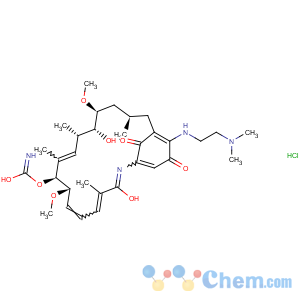 CAS No:467214-21-7 [(3R,5S,6R,7S,8E,10S,11S,12Z,14E)-21-(2-dimethylaminoethylamino)-6-hydroxy-5,11-dimethoxy-3,7,9,15-tetramethyl-16,20,22-trioxo-17-azabicyclo[16.3.1]docosa-1(21),8,12,14,18-pentaen-10-yl] carbamate hydrochloride