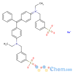 CAS No:4680-78-8 Benzenemethanaminium,N-ethyl-N-[4-[[4-[ethyl[(3-sulfophenyl)methyl]amino]phenyl]phenylmethylene]-2,5-cyclohexadien-1-ylidene]-3-sulfo-,inner salt, sodium salt (1:1)