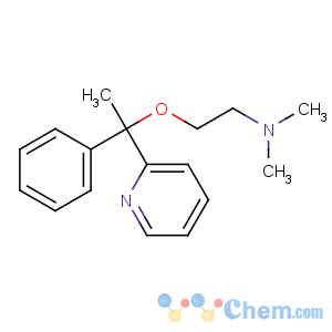 CAS No:469-21-6 N,N-dimethyl-2-(1-phenyl-1-pyridin-2-ylethoxy)ethanamine