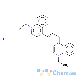 CAS No:4727-50-8 Quinolinium,1-ethyl-4-[3-(1-ethyl-4(1H)-quinolinylidene)-1-propen-1-yl]-, iodide (1:1)