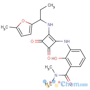 CAS No:473727-83-2 2-hydroxy-N,<br />N-dimethyl-3-[[2-[[(1R)-1-(5-methylfuran-2-yl)propyl]amino]-3,<br />4-dioxocyclobuten-1-yl]amino]benzamide