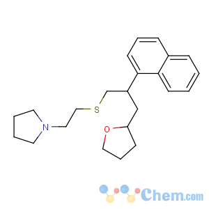 CAS No:47485-41-6 1-[2-[2-naphthalen-1-yl-3-(oxolan-2-yl)propyl]sulfanylethyl]pyrrolidine