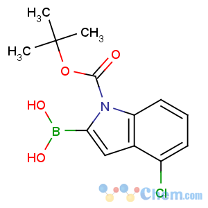 CAS No:475102-11-5 [4-chloro-1-[(2-methylpropan-2-yl)oxycarbonyl]indol-2-yl]boronic acid