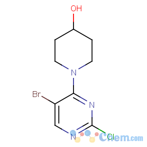 CAS No:477593-22-9 1-(5-bromo-2-chloropyrimidin-4-yl)piperidin-4-ol