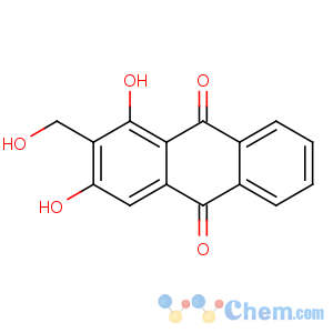 CAS No:478-08-0 9,10-Anthracenedione,1,3-dihydroxy-2-(hydroxymethyl)-