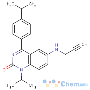 CAS No:478963-46-1 1-propan-2-yl-4-(4-propan-2-ylphenyl)-6-(prop-2-ynylamino)quinazolin-2-<br />one