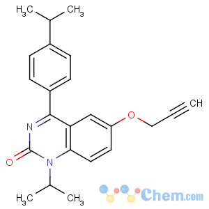 CAS No:478963-79-0 1-propan-2-yl-4-(4-propan-2-ylphenyl)-6-prop-2-ynoxyquinazolin-2-one