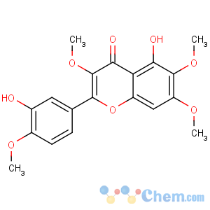 CAS No:479-91-4 5-hydroxy-2-(3-hydroxy-4-methoxyphenyl)-3,6,7-trimethoxychromen-4-one
