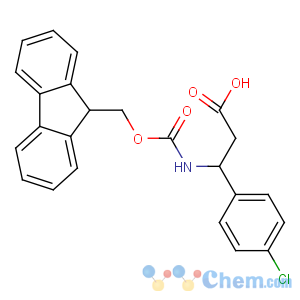 CAS No:479064-91-0 (3S)-3-(4-chlorophenyl)-3-(9H-fluoren-9-ylmethoxycarbonylamino)propanoic<br />acid