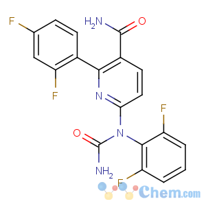 CAS No:479543-46-9 6-(N-carbamoyl-2,6-difluoroanilino)-2-(2,<br />4-difluorophenyl)pyridine-3-carboxamide