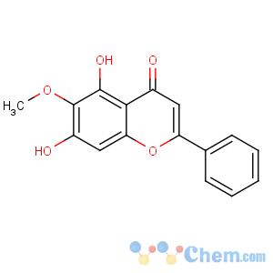 CAS No:480-11-5 5,7-dihydroxy-6-methoxy-2-phenylchromen-4-one