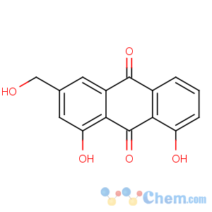 CAS No:481-72-1 1,8-dihydroxy-3-(hydroxymethyl)anthracene-9,10-dione