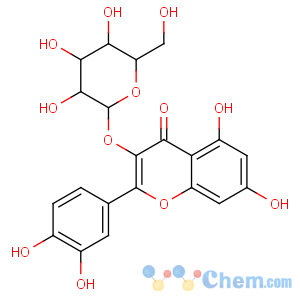 CAS No:482-35-9 4H-1-Benzopyran-4-one,2-(3,4-dihydroxyphenyl)-3-(b-D-glucopyranosyloxy)-5,7-dihydroxy-