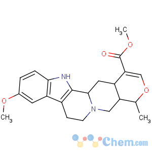 CAS No:482-91-7 Oxayohimban-16-carboxylicacid, 16,17-didehydro-10-methoxy-19-methyl-, methyl ester, (19a,20a)-