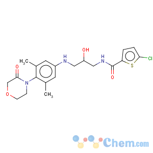 CAS No:482306-20-7 2-thiophenecarboxamide, 5-chloro-n-[3-[[3,5-dimethyl-4-(3-oxo-4-morpholinyl)phenyl]amino]-2-hydroxypropyl]-
