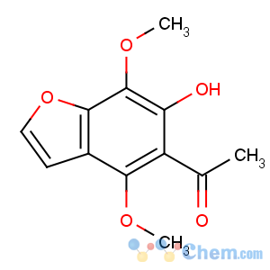 CAS No:484-51-5 1-(6-hydroxy-4,7-dimethoxy-1-benzofuran-5-yl)ethanone